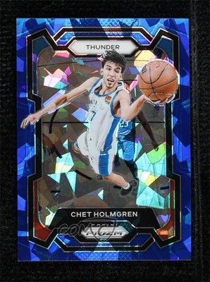 2023-24 Panini Prizm Blue Ice Prizm 77/125 Chet Holmgren #115 14cm