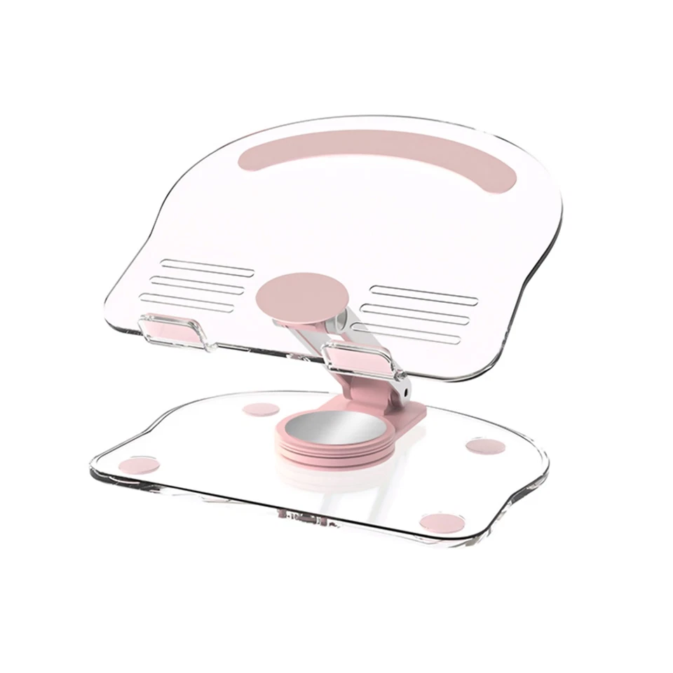 Soporte acrílico para tableta soporte plegable de escritorio base giratoria 360° soporte transparente uu Foto 2 de 4