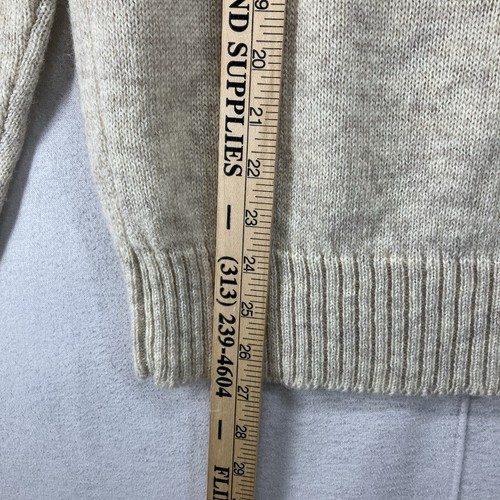 Vintage Sears Rehbock Pullover Herren Medium Beige Wollmischung Natur Neutral Dünn - Bild 14 von 15
