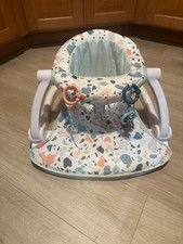 Fisher-Price Sit-Me-Up Floor Seat Baby Chair Terrazzo w/ Activity Toys