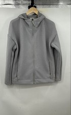 The North Face Gray Mesh Fleece Full Zip Oversized Sweatshirt Women's L Outdoor