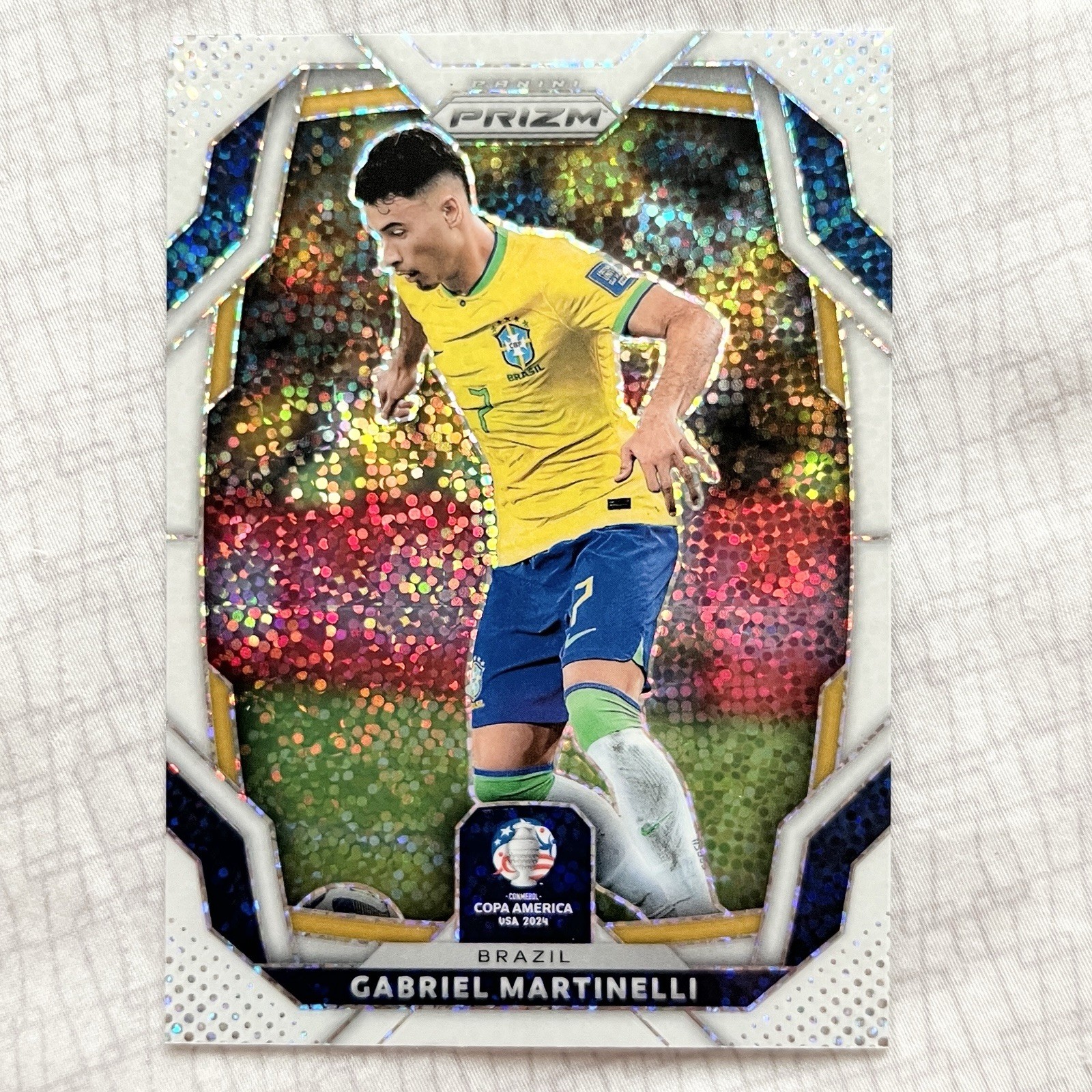 2024 Panini Prizm Copa America Gabriel Martinelli White Sparkle #38