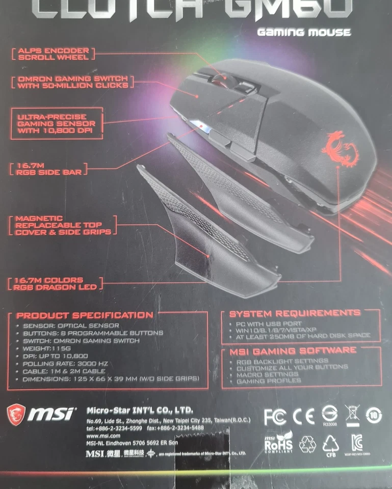 MSI Clutch GM60 Gaming Mouse - Bild 3 von 4