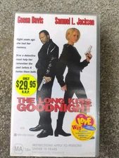 SAMUEL L. JACKSON, GEENA DAVIS The Long Kiss Goodnight 1996 VHS VIDEO Ex Rental
