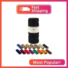 Craft County 100 Hemp Cord Spools   205 ft 62.5m Crafting Cord with a Polishe
