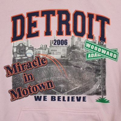 D's TEES NICE! HOODIE ''TIGERS MIRACLE IN MOTOWN'' 2006 WORLD SERIES Size:MED