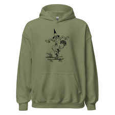 Skater Witch Vintage Halloween Unisex Hoodie