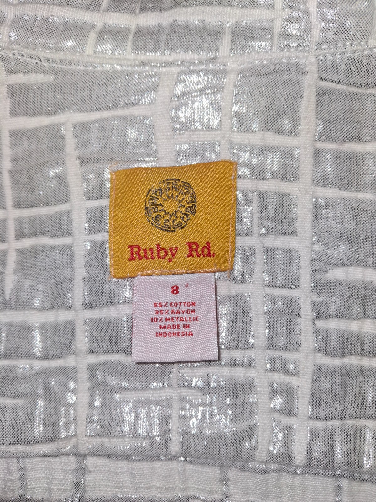 RUBY RD LADIES SILVER/METALLIC SHORT BUTTON JACKE… - image 4