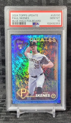 💎 2024 Topps Update /999 Blue Holo Foilboard Rookie Paul Skenes PSA 10 Gem 💎