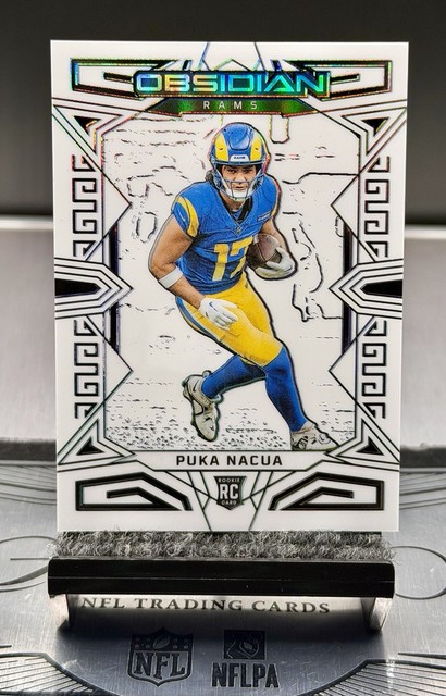 2023 Obsidian Puka Nacua⭐️White Contra Case Hit RC,SSP, RAMS NUKE🐏💣EBAY 1/1🔥