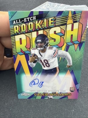 Topps Chrome 2024 Caleb Williams Rookie #RRA-CW Auto Aqua Refractor /199 RC