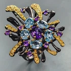 Jewelry ring Natural Amethyst Ring 925 Sterling Silver Size 7 /R442354