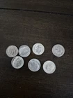 Lot Of 7 90% Silver Roosevelt Dimes Lot ~