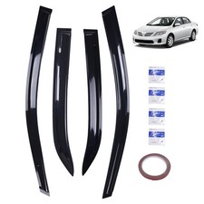 Rain Guards Vent Visors Shade Fits 2009-2013 Toyota Corolla Front Rear Window