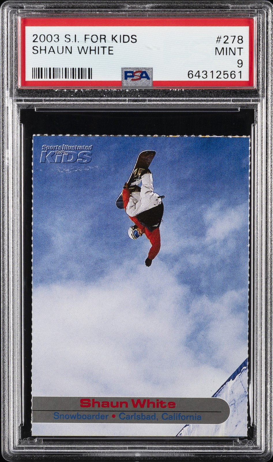 2003 S.I. FOR KIDS #278 SHAUN WHITE PSA 9