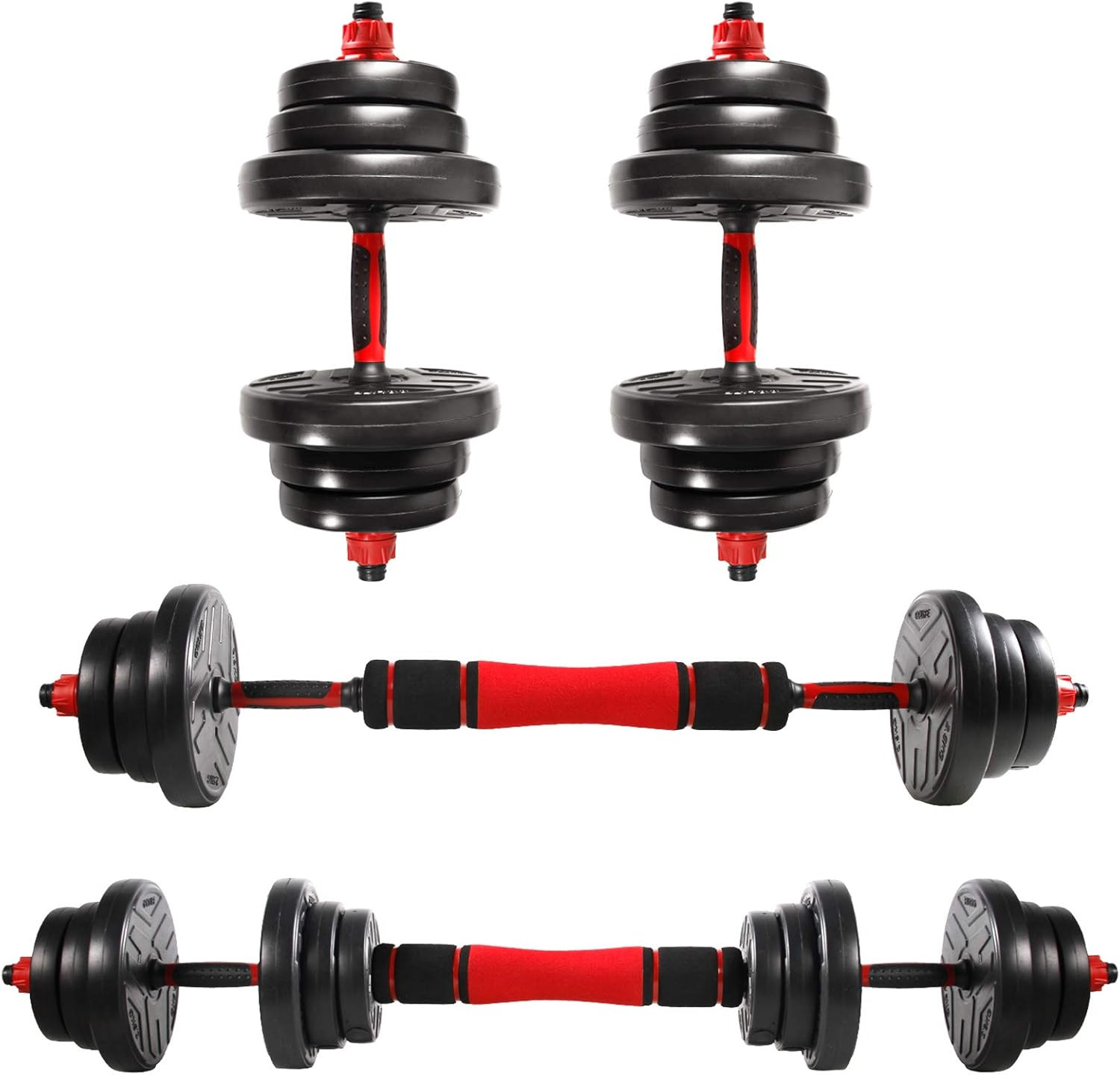 Manubri Regolabili Palestra 2 Set, Set Di Pesi Professionale 20/25/30/40Kg Con M