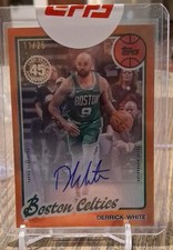 2025-26 Topps Basketball Autographs Derrick White #80B2-DWH Orange Rainbow /25