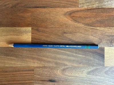 STABILO Aquarellable Blue Marker Pencil 8041 Chinagraph Glass