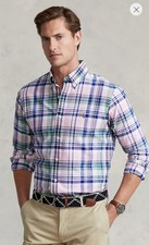 Ralph Lauren Men's  XXL Classic Fit Plaid Oxford Shirt