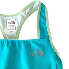 The North Face Tank  Top Sz S Women's W/ Sports Bra Aqua Athleisure Activewear