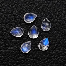AAA Natural Rainbow Moonstone Faceted Pear Shape Loose Gemstone