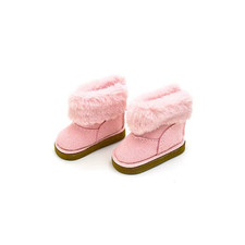 Pink Fur Trim Boots 5 2.5 cm Fits BJD Dolls