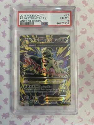 PSA 6 2015 Pokemon XY Ancient Origins Full Art Mega M Tyranitar EX
