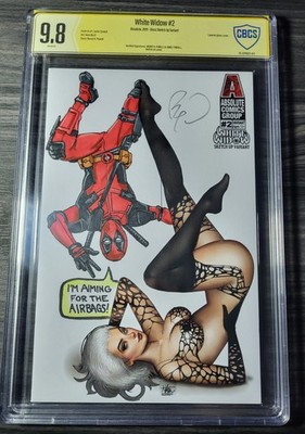 Deadpool Sketch + White Widow#2 9.8 Szerdy Bombshell Sketch Variant. 1 Of A Kind