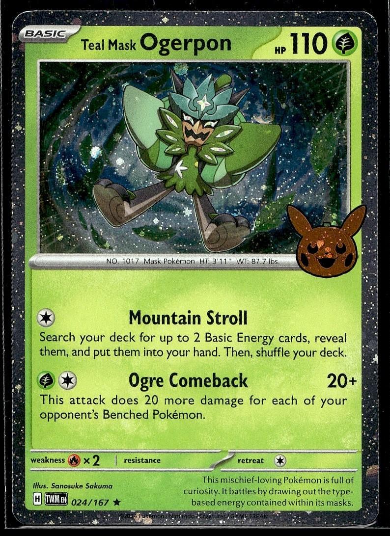 Teal Mask Ogerpon (Cosmos Holo) 024/167 Trick or Trade BOOster 2024 Pokemon LP