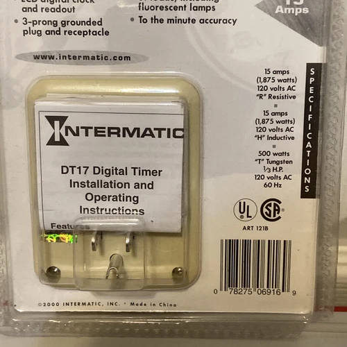 Intermatic Digital Timer Indoor Heavy Duty 7-Day Programming 15 Amps DTI7C NIB - Picture 5 of 5