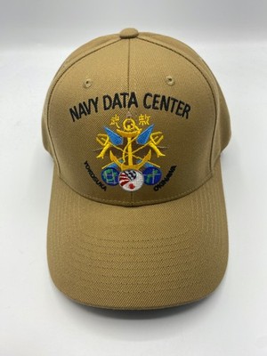 The Corps Navy Data Center Yokosuka Okinava Logo Beige Baseball Cap Hat One Size