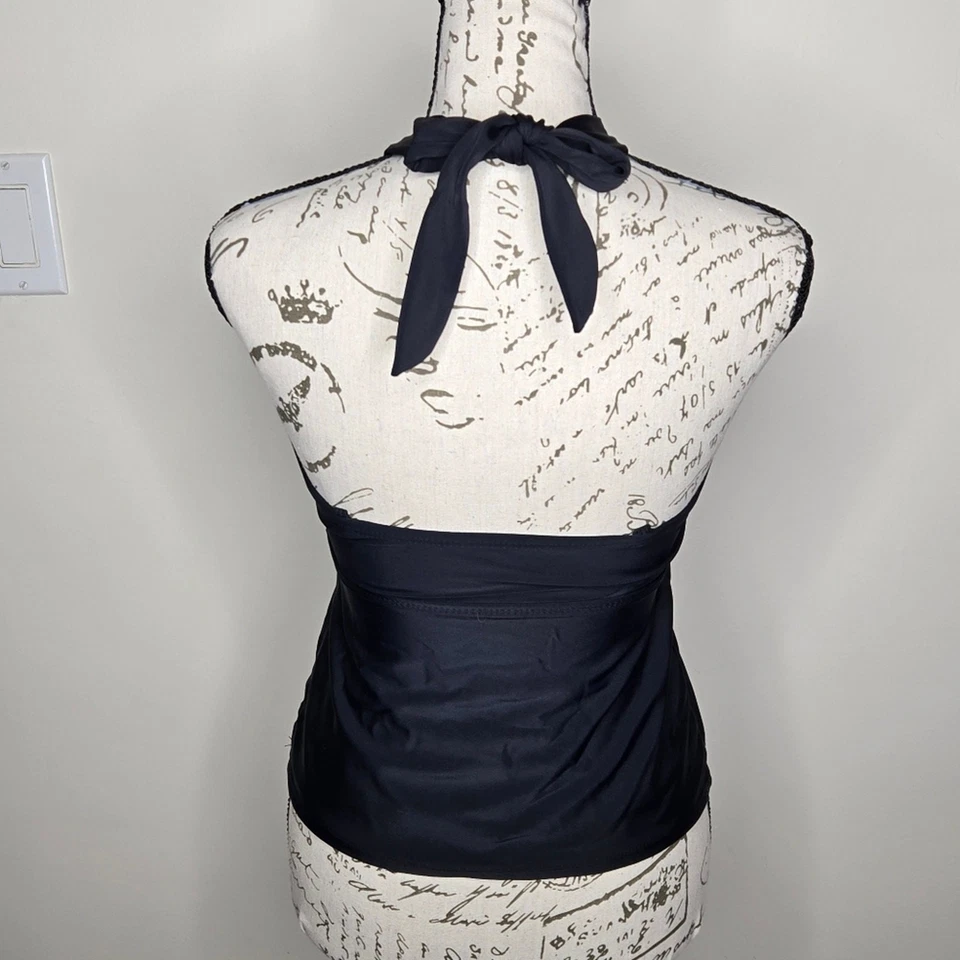 Купальный топ FADED GLORY черный с бретелью через шею галстук размер S 4-6 - Изображение 3 из 4