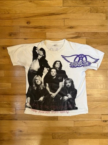 Aerosmith Get A Grip Tour Shirt AOP Single Sti 1990s vintage concert t-shirt, vintage, single stitch, B+ condition