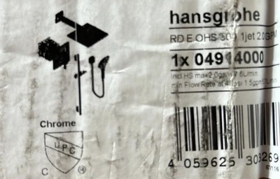 Hansgrohe 04914000 Raindance E Thermostatic Shower System Chrome