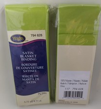 Wrights Home Blanket Binding Light Green 794 628 Lot Of 2 - NEW!
