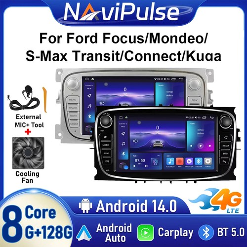 For Ford Focus Mondeo S-MAX Galaxy II Kuga Carplay Car Radio Stereo Player GPS - Picture 1 of 34