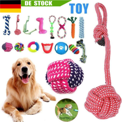 15/10stk Set Hunde Spielzeug Aus Seil Kauspielzeug Hund Welpen Kauen Pet Dog Toy