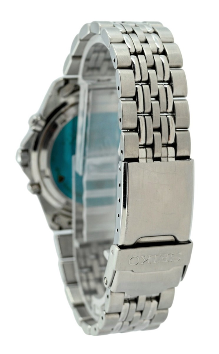 Rare 1998 Men's Seiko Chronograph Alarm Yellow Nagono Olympics