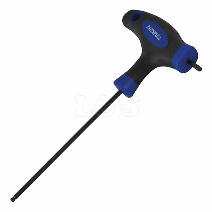 Ball Ended T Handle Hexagon Key 4mm - Faithfull