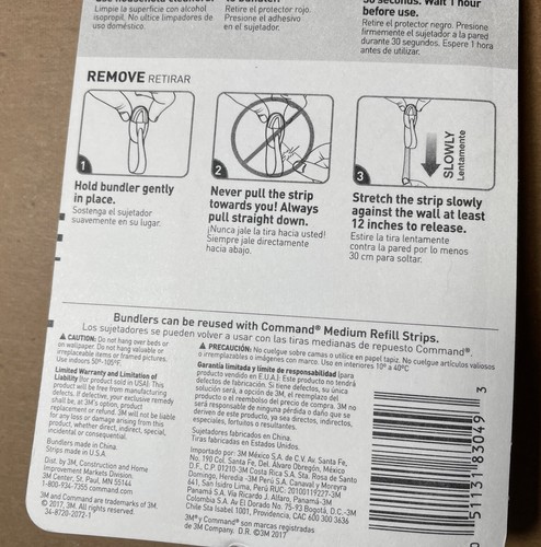 3M Command Cord Bundlers White 2-pack Product 17304-ES New in Package NIP - Picture 6 of 13