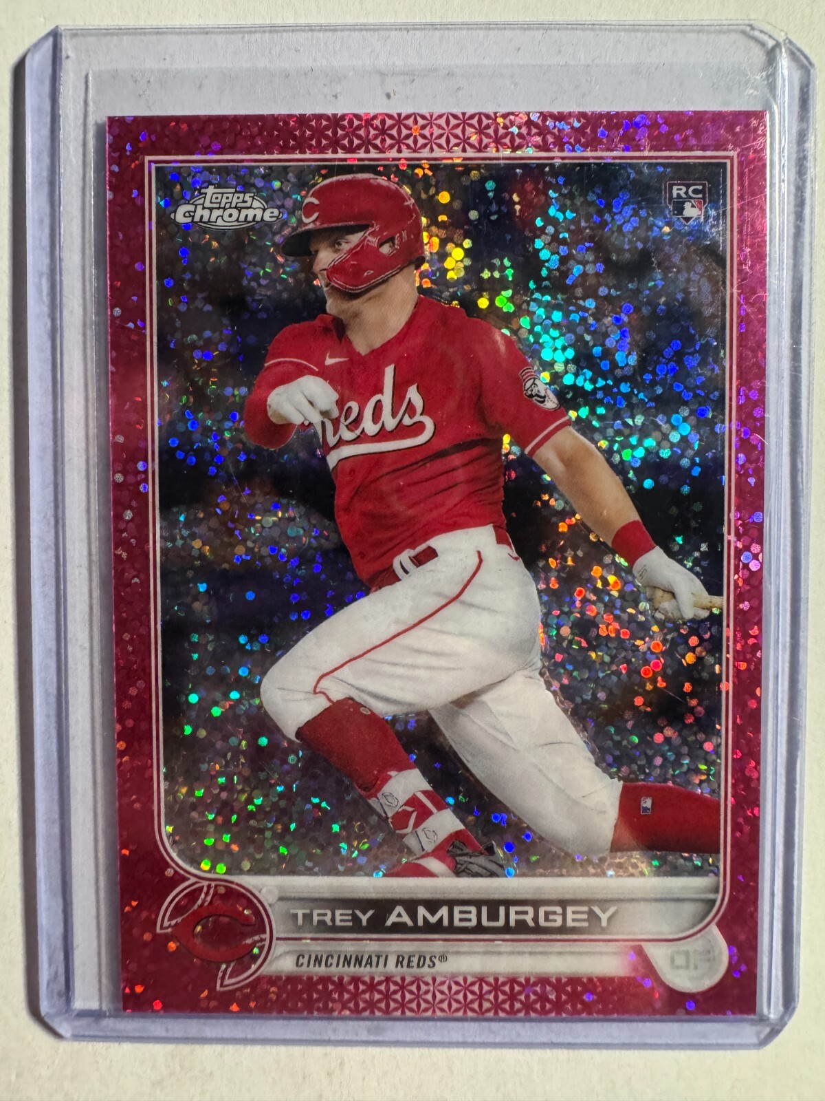 K312,435 - 2022 Topps Chrome Magenta Speckle Refractors #61 Trey Amburgey #/350