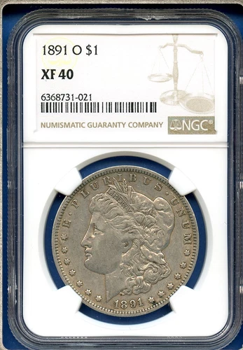 1891 O NGC XF40 Morgan Silver Dollar $1 US Mint Rare Date Coin 1891-O XF-40