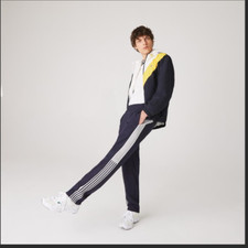 Lacoste Men's Striped Green/White Tracksuit Bottoms Model code: XH1613 Trouser