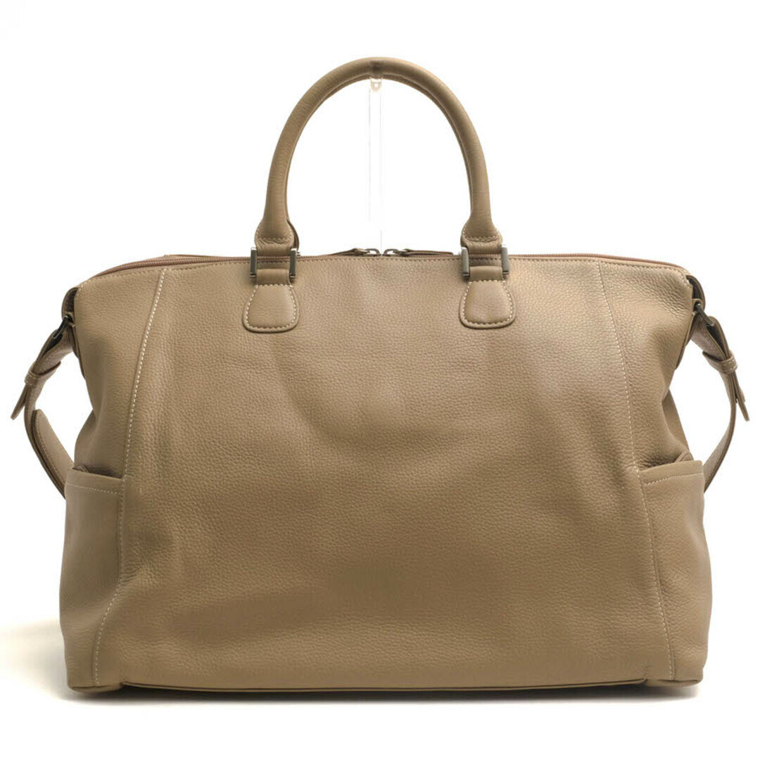 【ガバッと大開口◎】Kitamura 超レア 本革ボストンバッグ Kitamura Bag Boston Travel Men'S Leather Genuine Beige 2Way