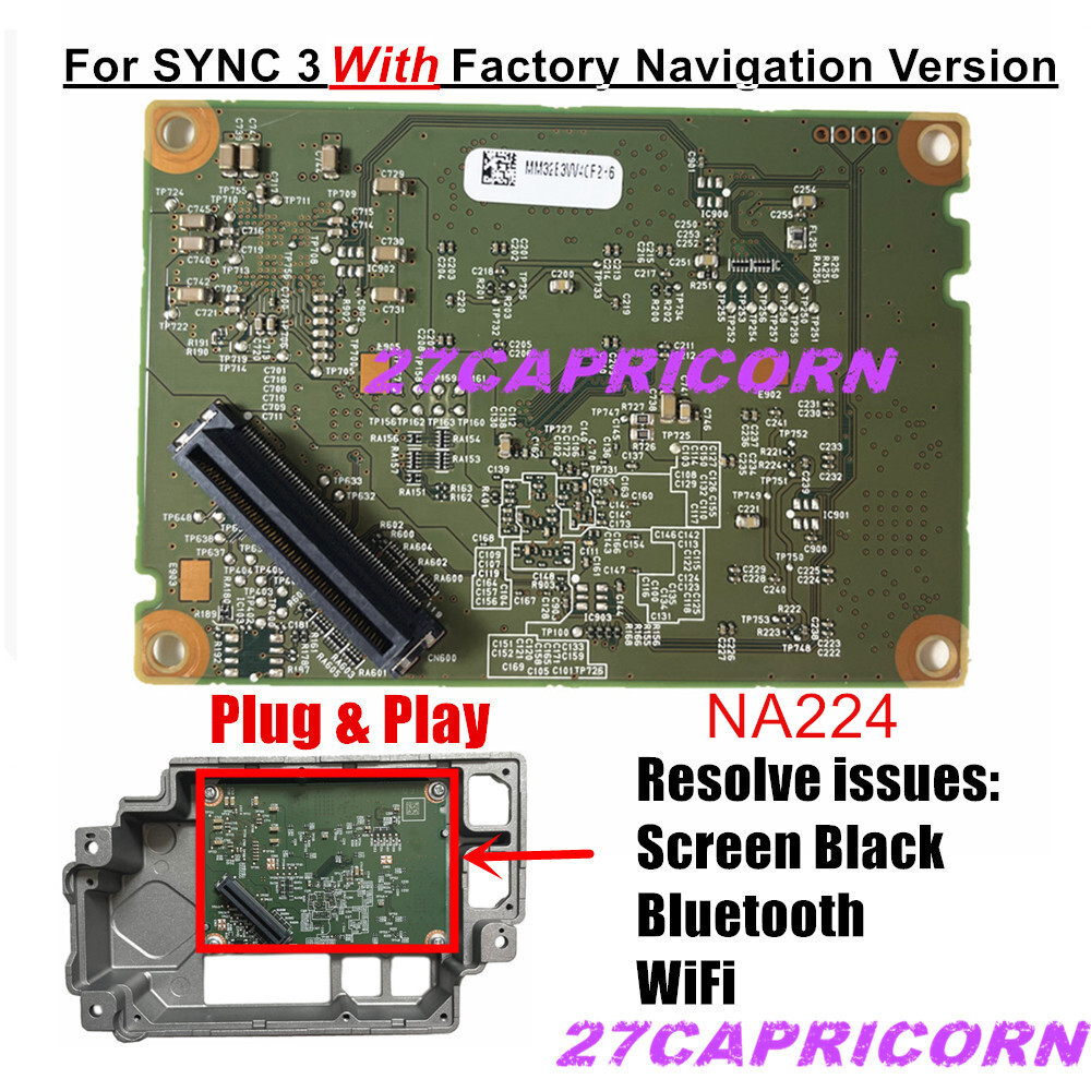 SYNC 3.4 Upgrade APIM Module Electronic Data Board 32G RAM NAVI NA224 Fit Ford