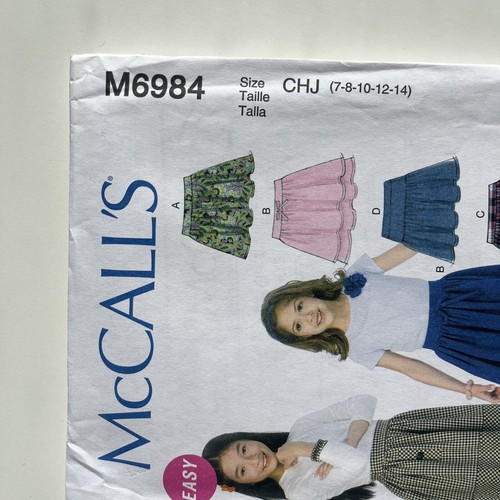 McCalls M6984 Skirts Girls Sewing Patterns Size 7 8 10 12 14 2016 Rare UNCUT BN - Picture 7 of 8