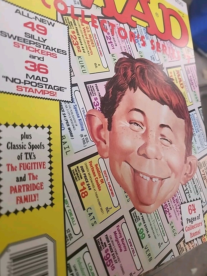 1994 July Mad Magazine Collector's Series 7 Back Cover NOT Folded