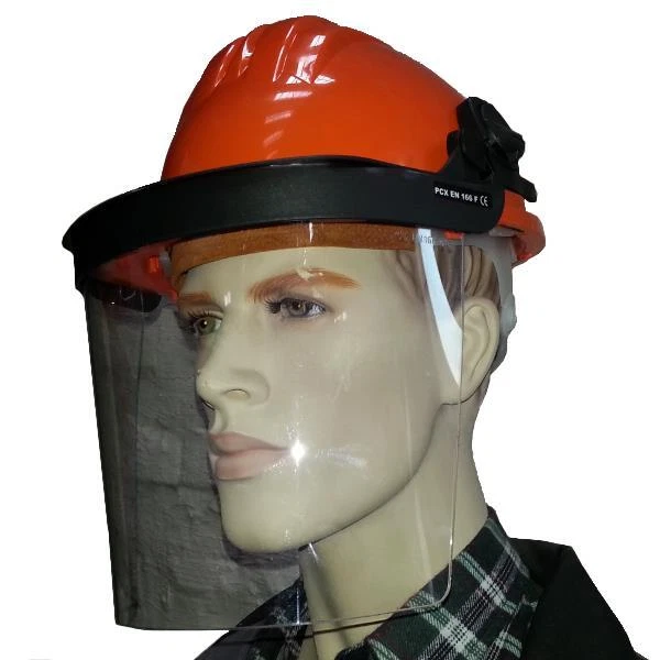Profi Bauhelm mit Gesichtsschutz Schutzhelm Helm Sicherheitshelm Helme orange - Bild 1 von 1