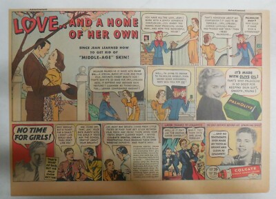 Palmolive Soap Ad: Love And A Home Of Her Own ! 1930's Size: 11 x 15 inches