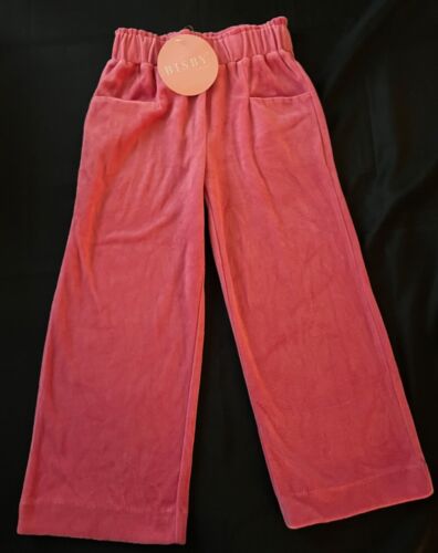 BISBY Velour Pull-on Crop Pants - Rose - NWT Girls 8 - Picture 2 of 2